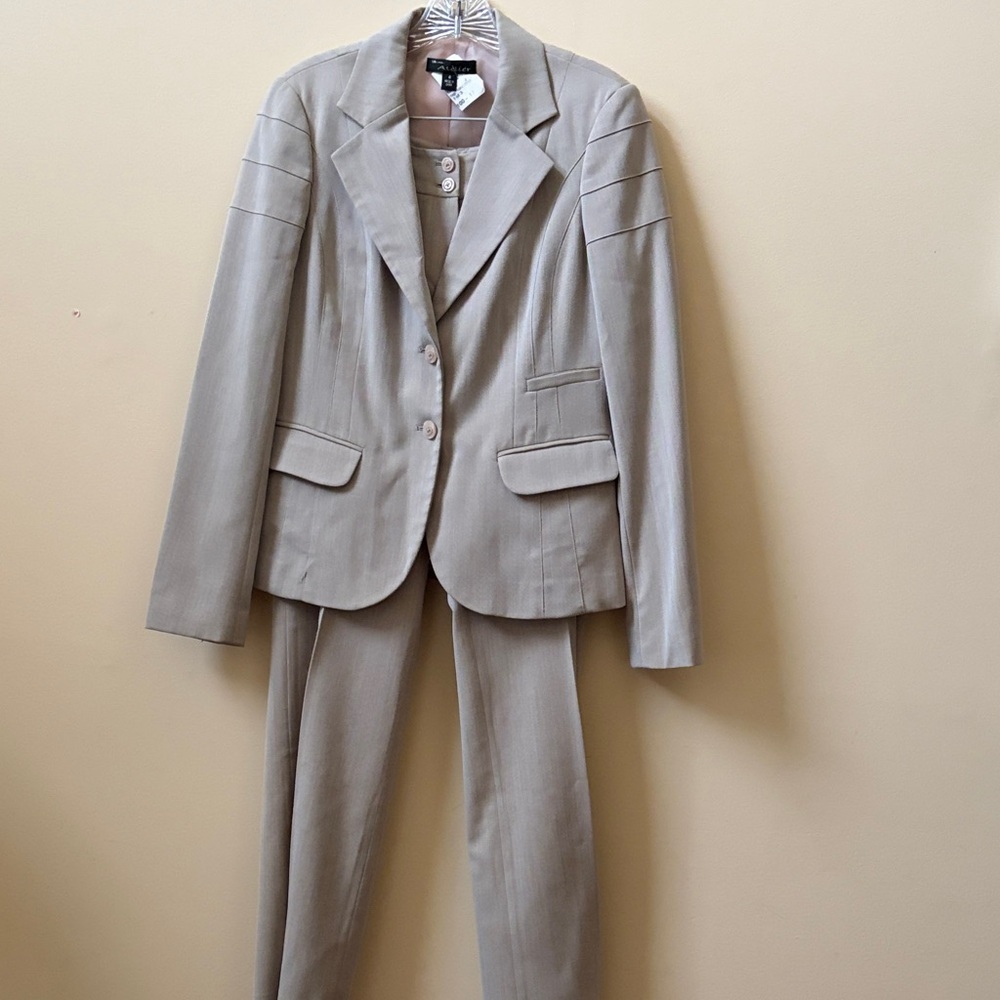 Beige Two-Piece Suit
